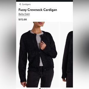 Bella Dahl fuzzy cardigan. Black size medium